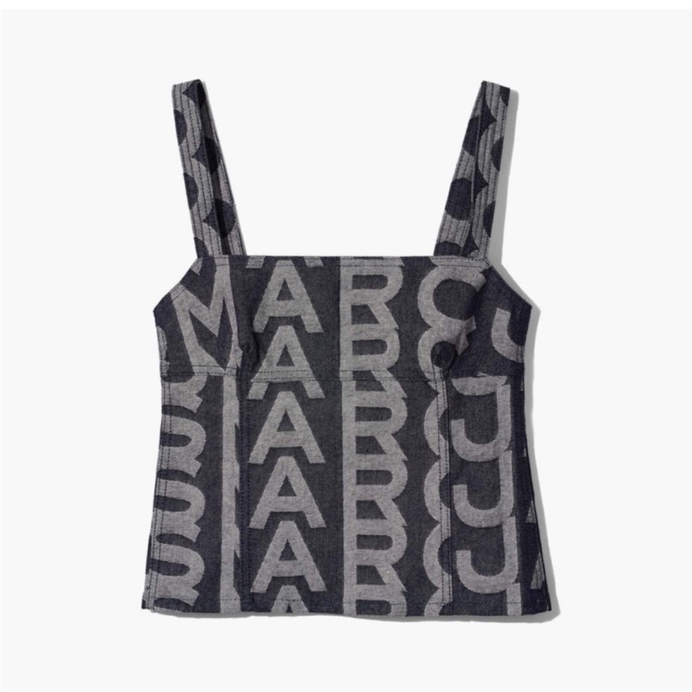 Marc Jacob’s signature black and grey denim halter top size 10 - Picture 2 of 7